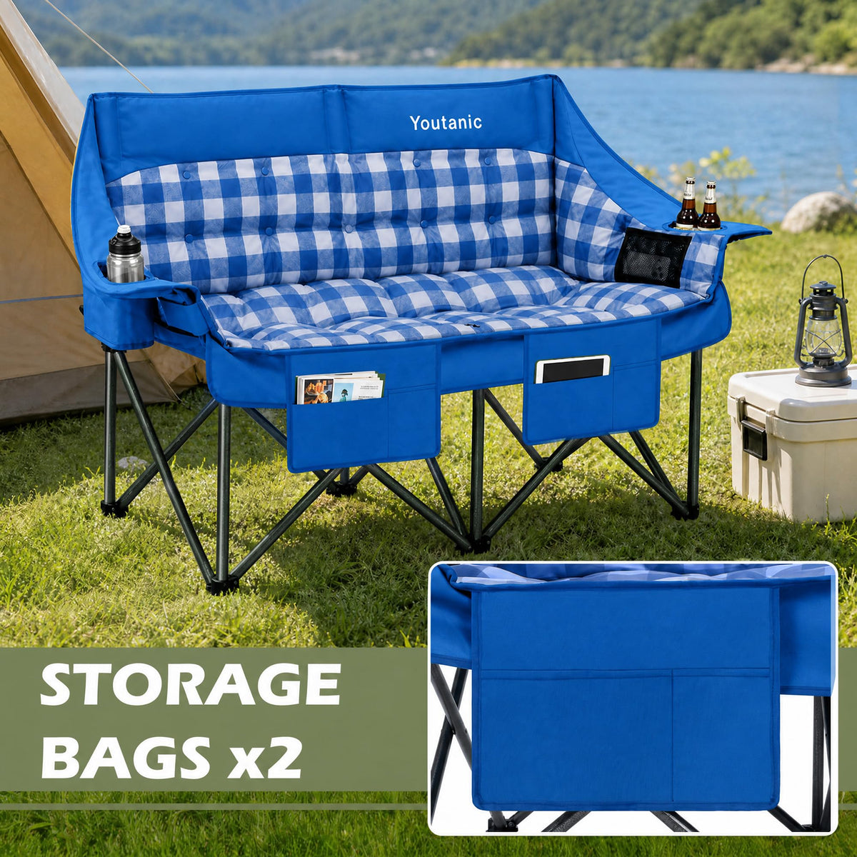 Youtanic Oversized Camping Chair, Portable Folding Camping Chairs
