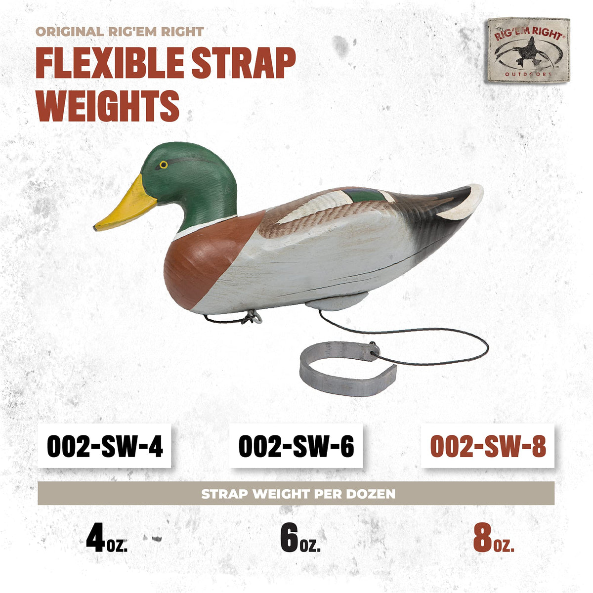 Rig'Em Right Outdoors Flexible Strap Weights for Decoys