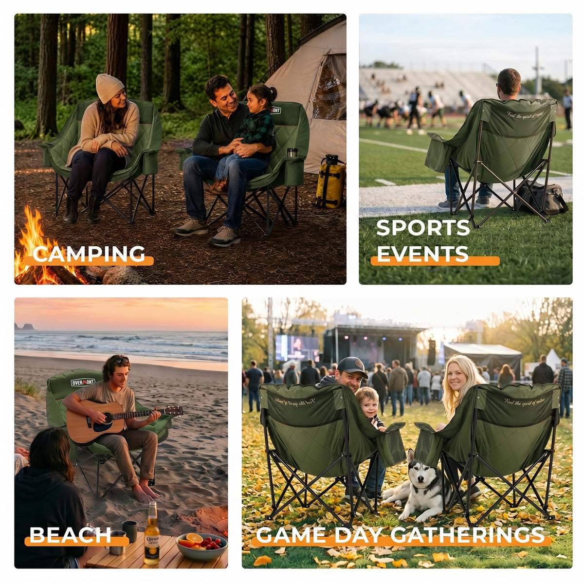 Overmont Oversized XL Camping Chair for Adults 500 lb Support