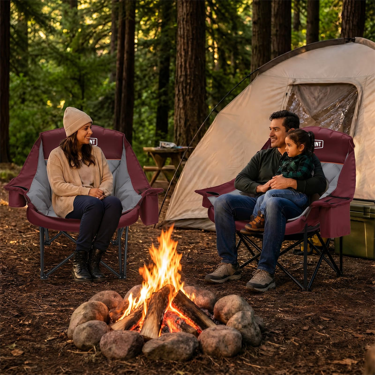 Overmont Oversized XL Camping Chair for Adults 500 lb Support