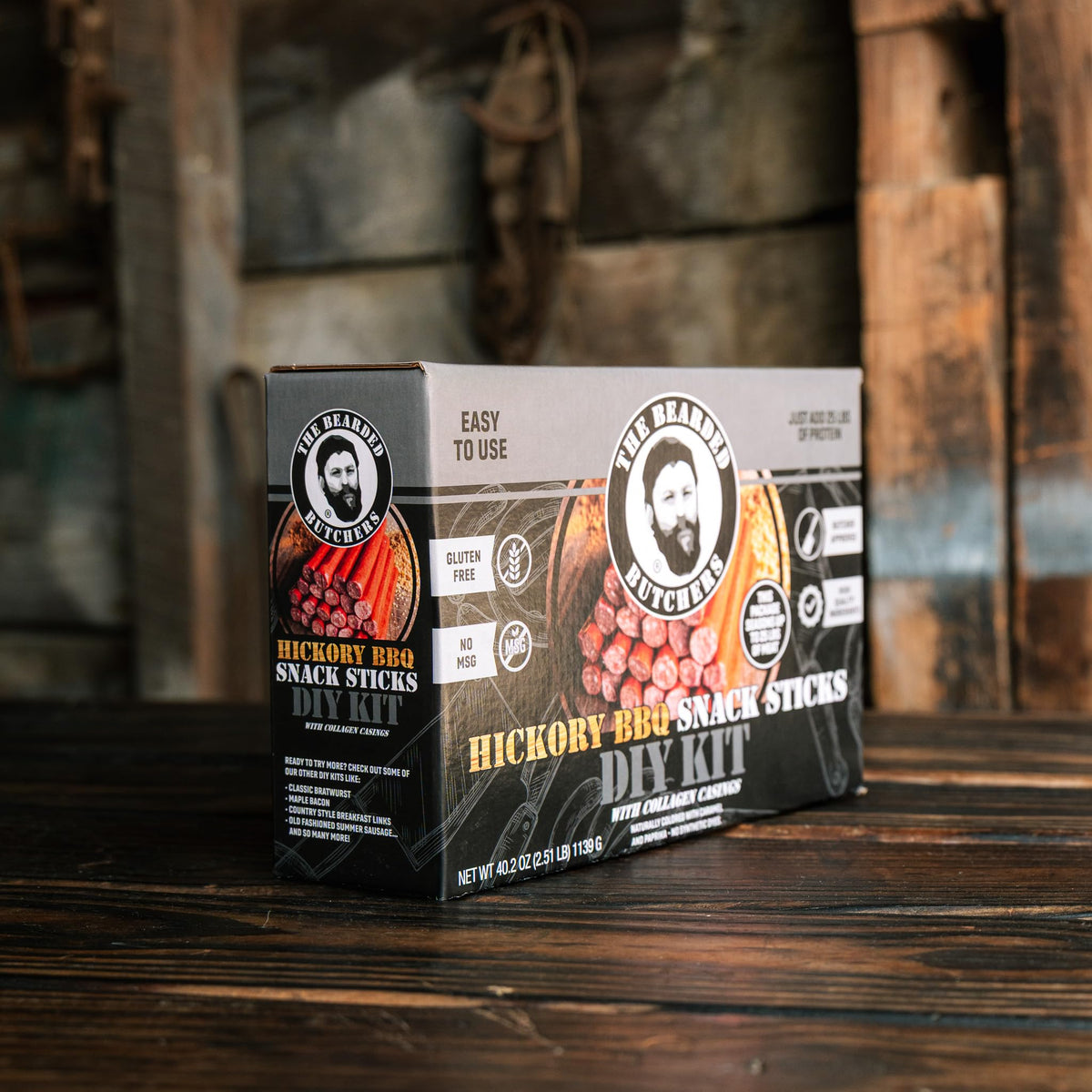 Bearded Butchers Original Snack Stick Seasoning Kit with Casings & Cure