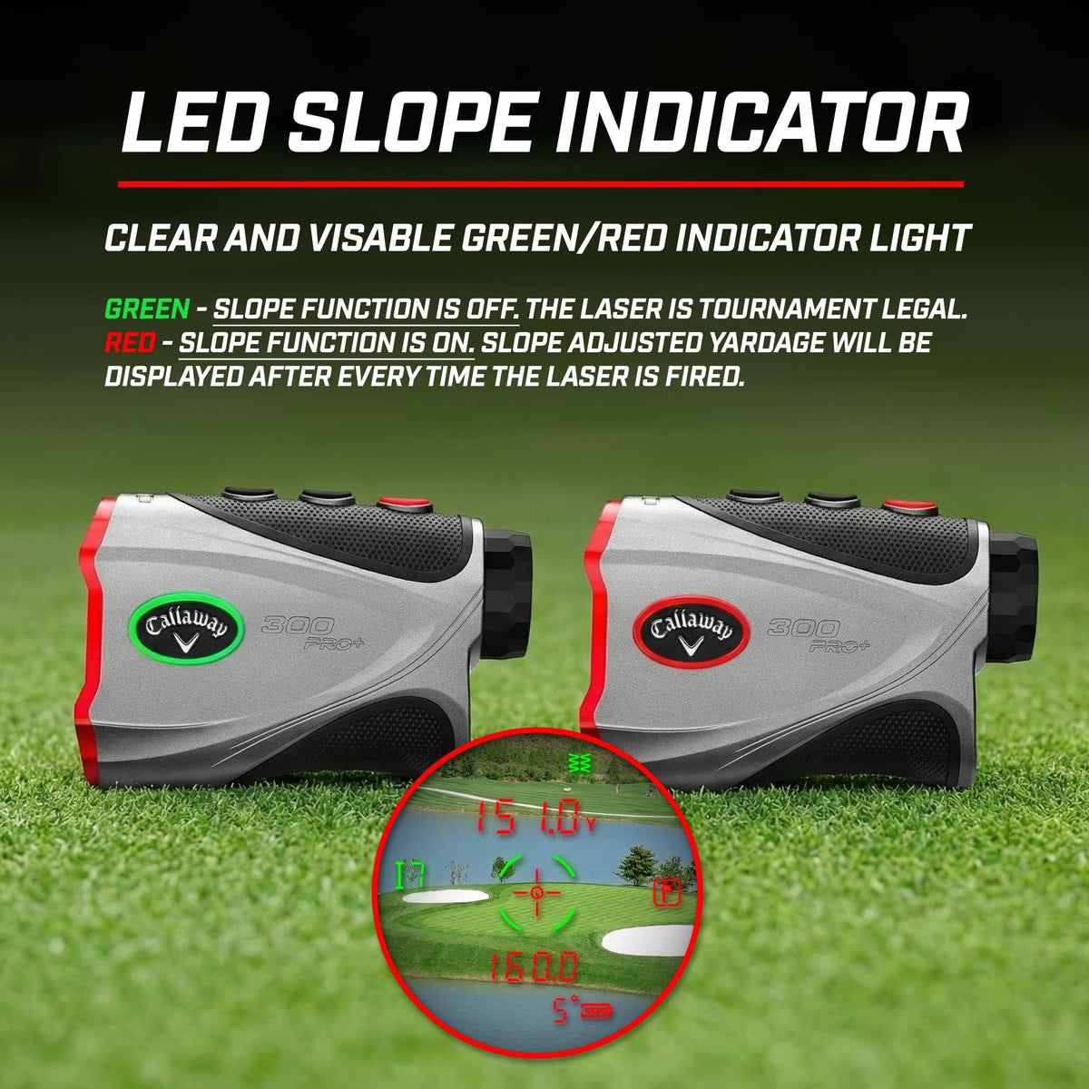 Callaway 300 Pro Golf Laser Rangefinder (with External Slope Switch)