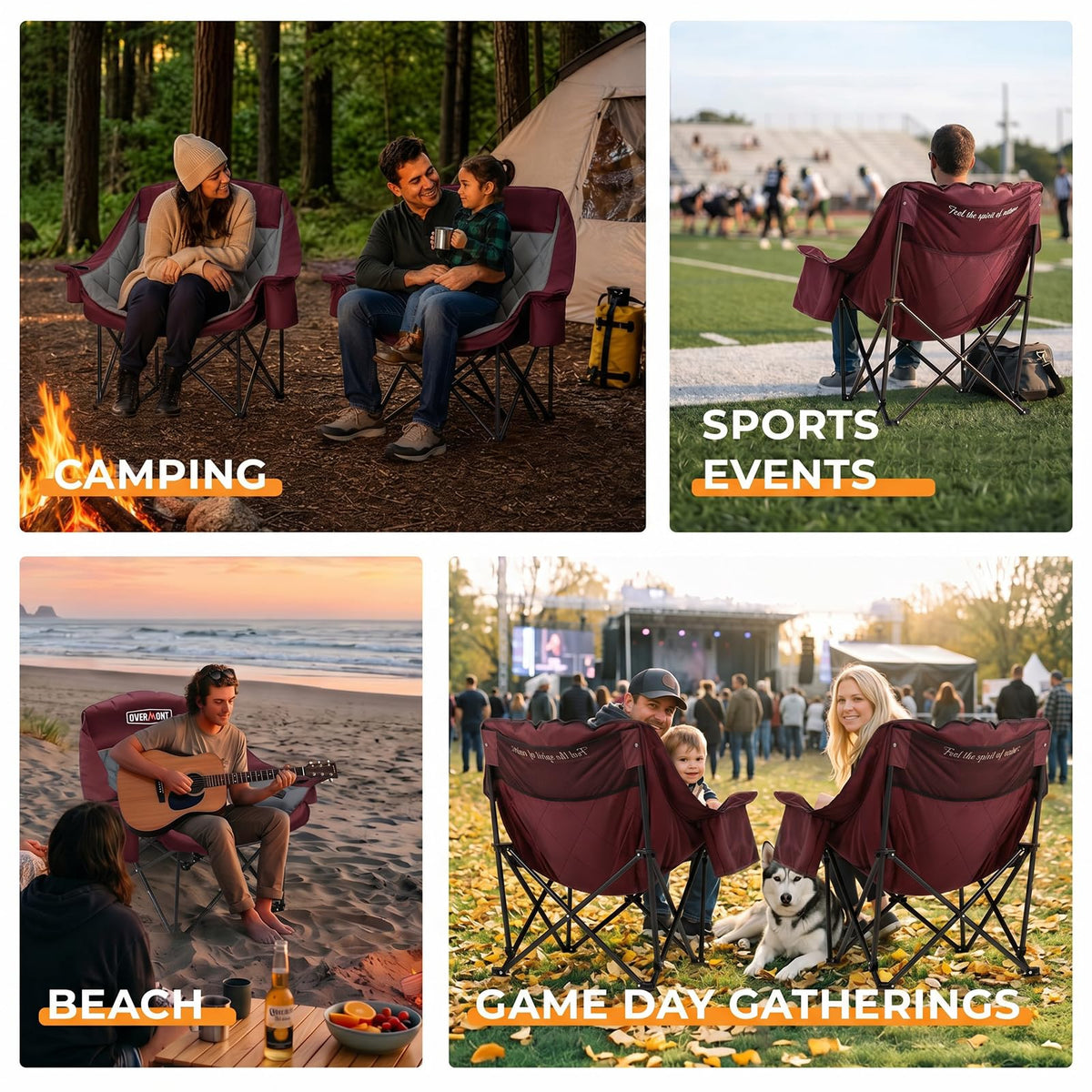 Overmont Oversized XL Camping Chair for Adults 500 lb Support