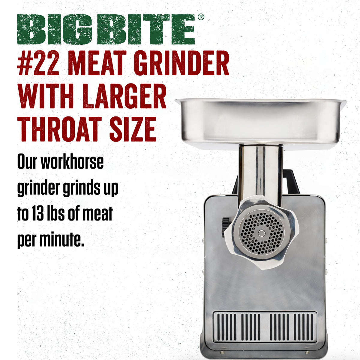 LEM Products BigBite #8 Meat Grinder, Electric Meat Grinder