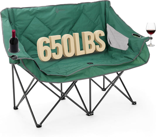 ARROWHEAD OUTDOOR Portable Folding Double Duo Camping Chair Loveseat