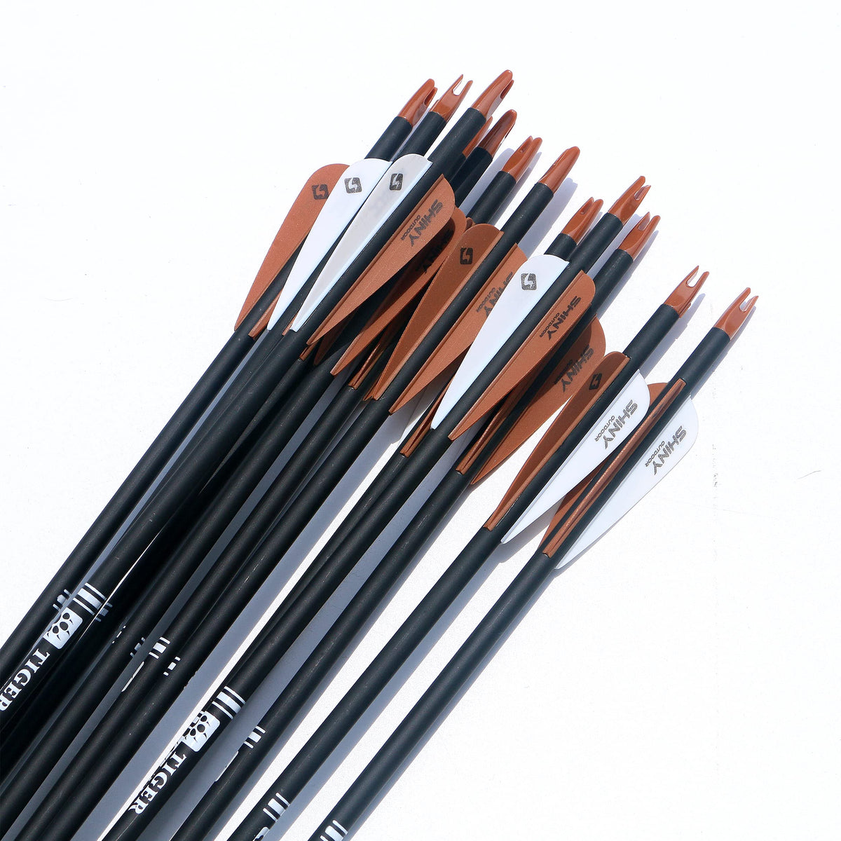 30" Carbon Arrows for Compound Recurve Bow Hunting Target