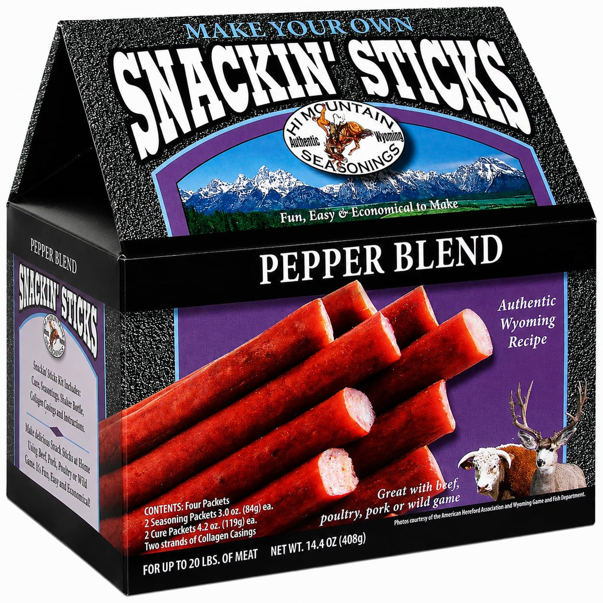 Hi Mountain Snack Stick Seasoning Kit | HUNTER'S BLEND | Makes 20 lbs