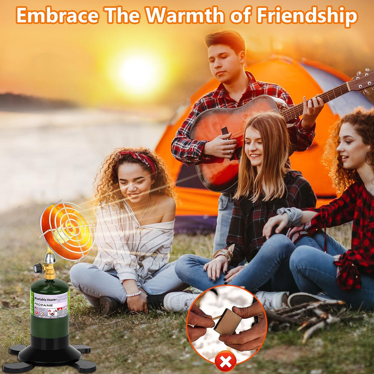 Portable Propane Heater for Camping Outdoor, Space Patio Tent Heater