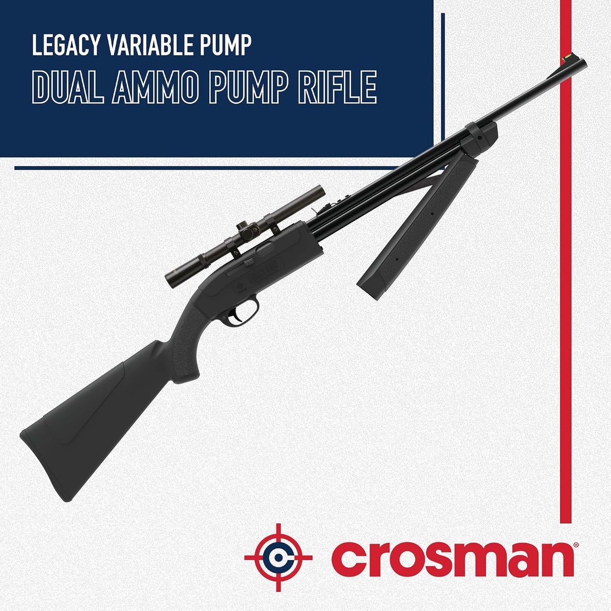 Crosman CLGY1000KT Legacy Variable Pump .177-Caliber Pellet/BB Air Rifle with Scope