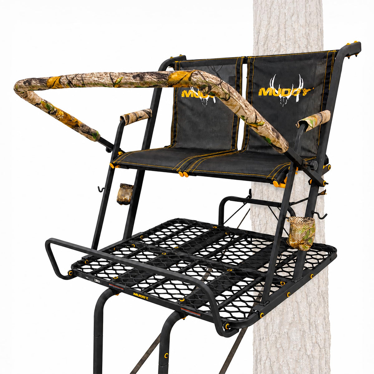 Muddy Outdoor Hunting Climbing Ladder, Tree Stand with Flex-Tek Seat and Steel Frame