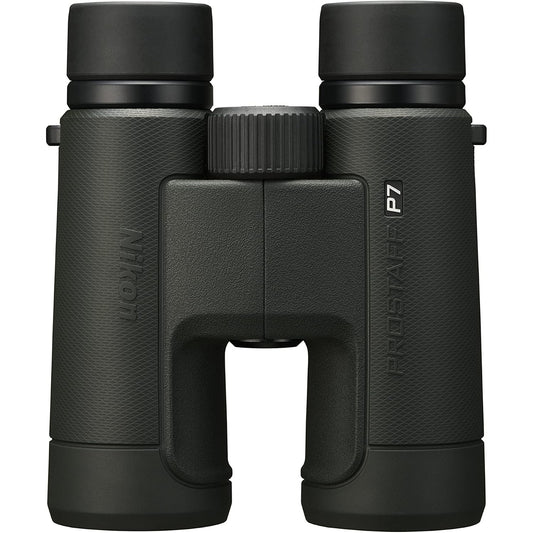 Nikon PROSTAFF P7 10x42 Binocular | Waterproof, fogproof, rubber-armored Full-Size Binocular, oil & water repellent coating & locking diopter | Official Nikon USA Model