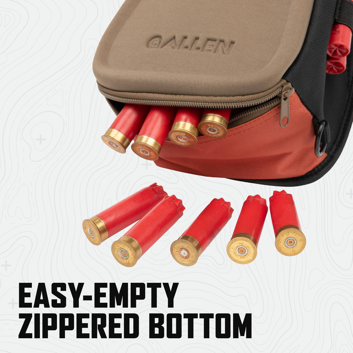 Allen Company Shotgun Shell Pouch - Clay, Trap and Skeet Shooting Accessories - Hunting and Gun Range Gear - Soft Canvas Design - Shotgun Shell Holder - Lightweight