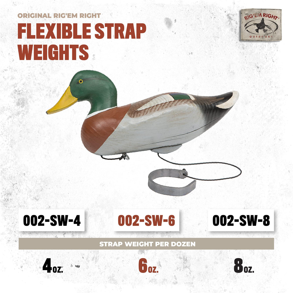 Rig'Em Right Outdoors Flexible Strap Weights for Decoys