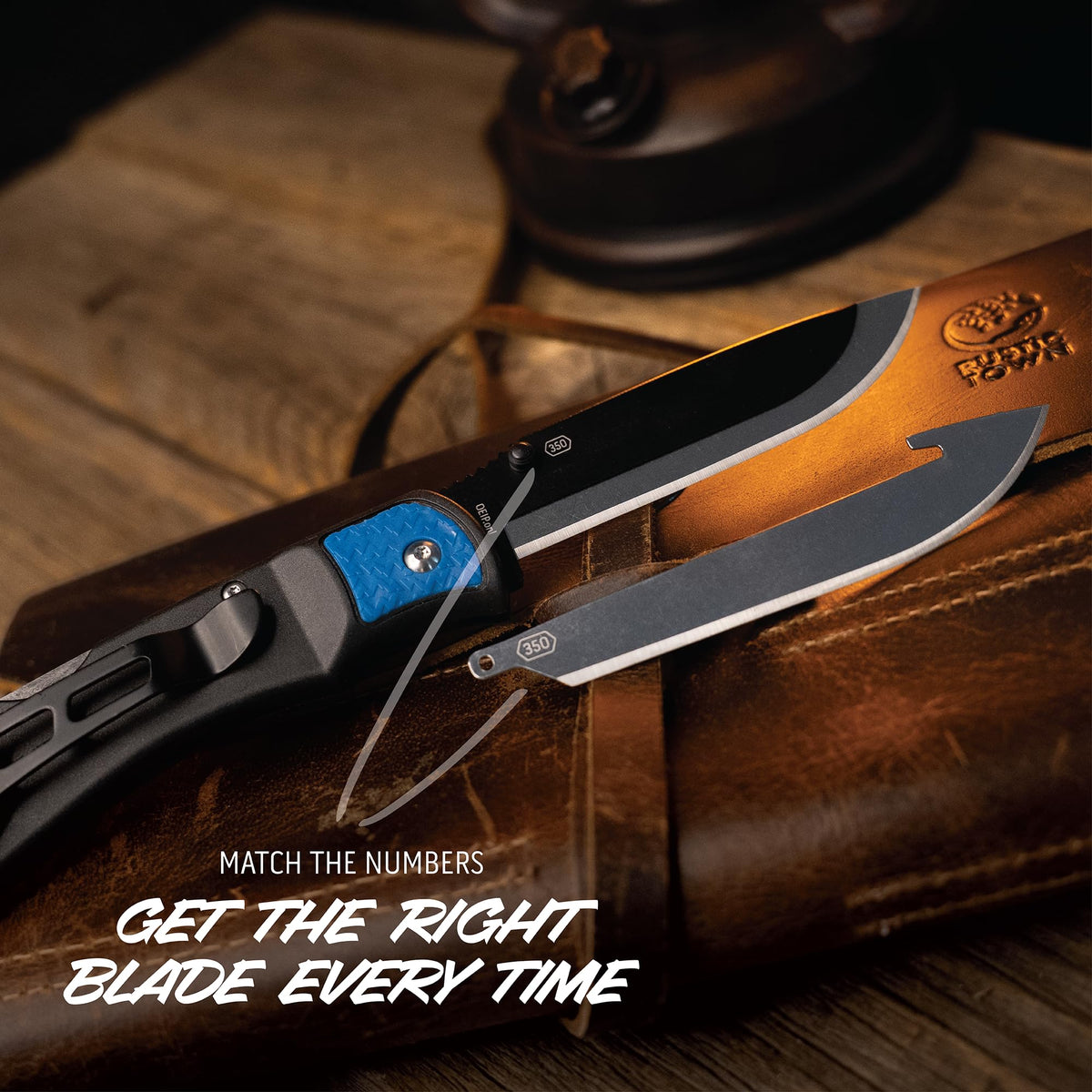 OUTDOOR EDGE 3.5" RazorLite EDC Pocket Knife (Obsidian Black), with Replaceable Blades and Clip, Perfect Carry Knive for Camping, Hunting and Survival, Includes 12 Black Steel Drop Point Blades