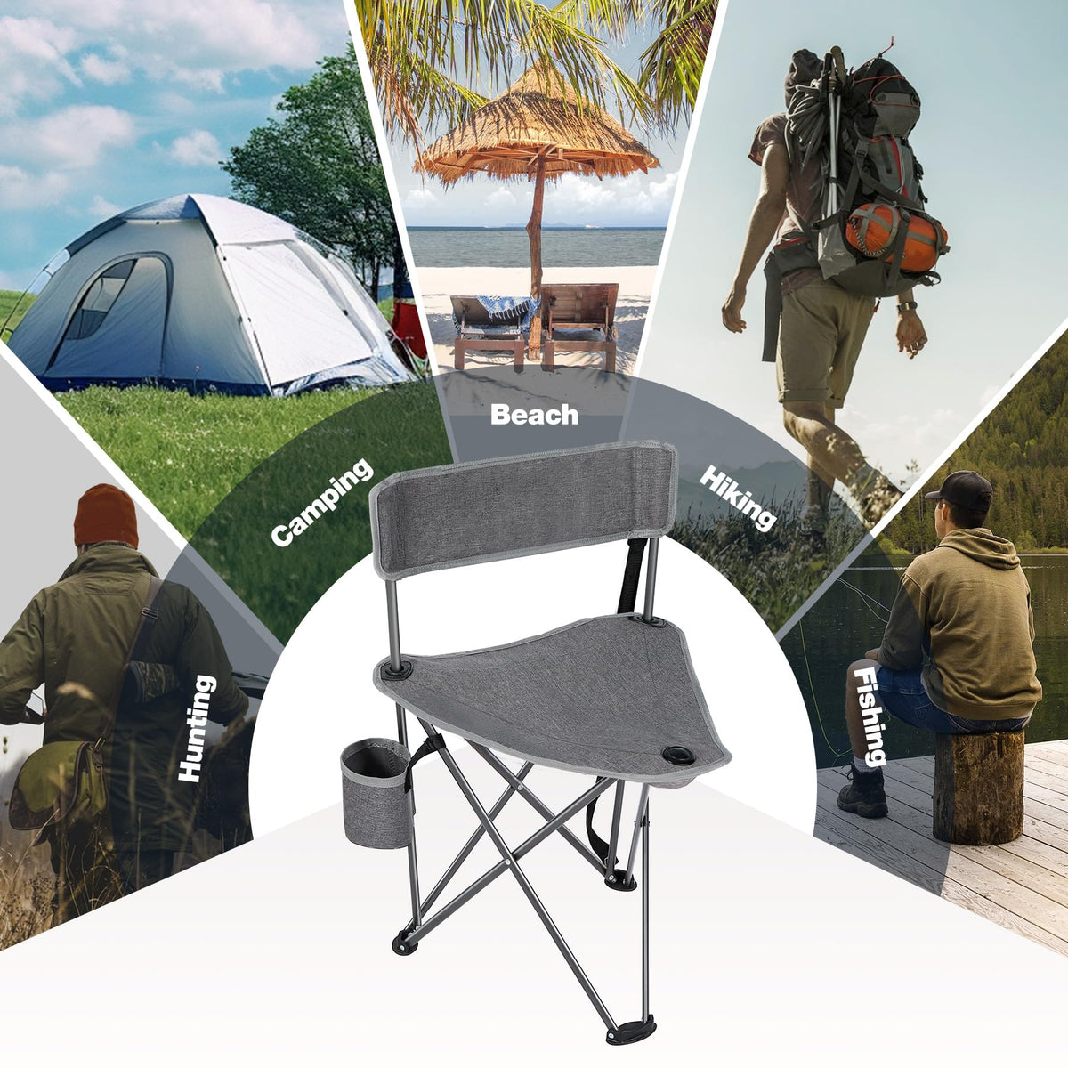 REDCAMP 2 Pack Tripod Hunting Chairs for Blinds