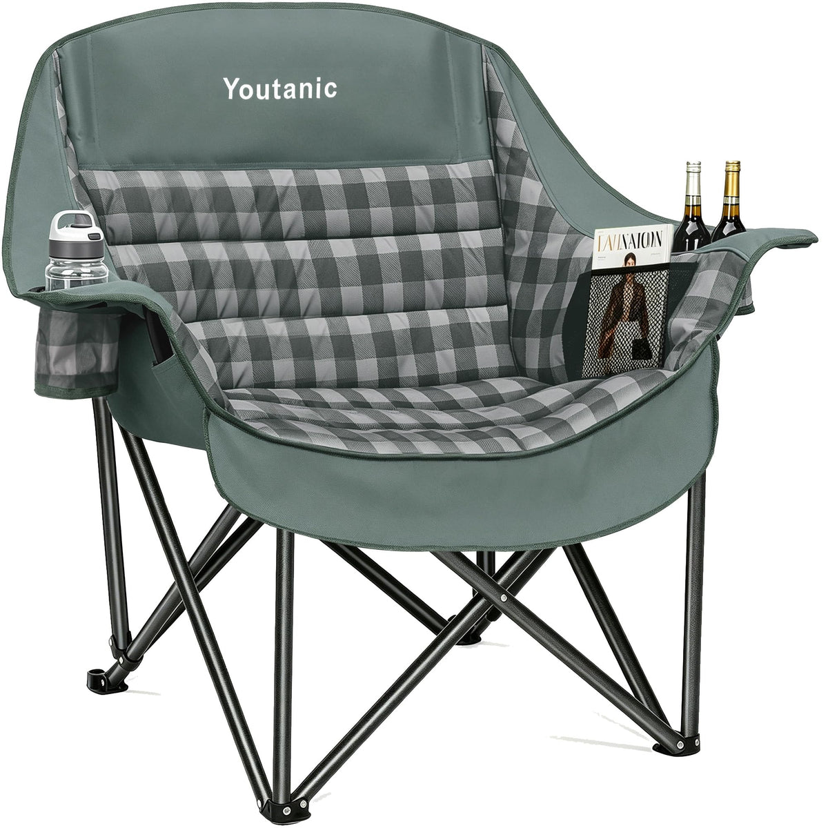 Youtanic Oversized Camping Chair, Portable Folding Camping Chairs