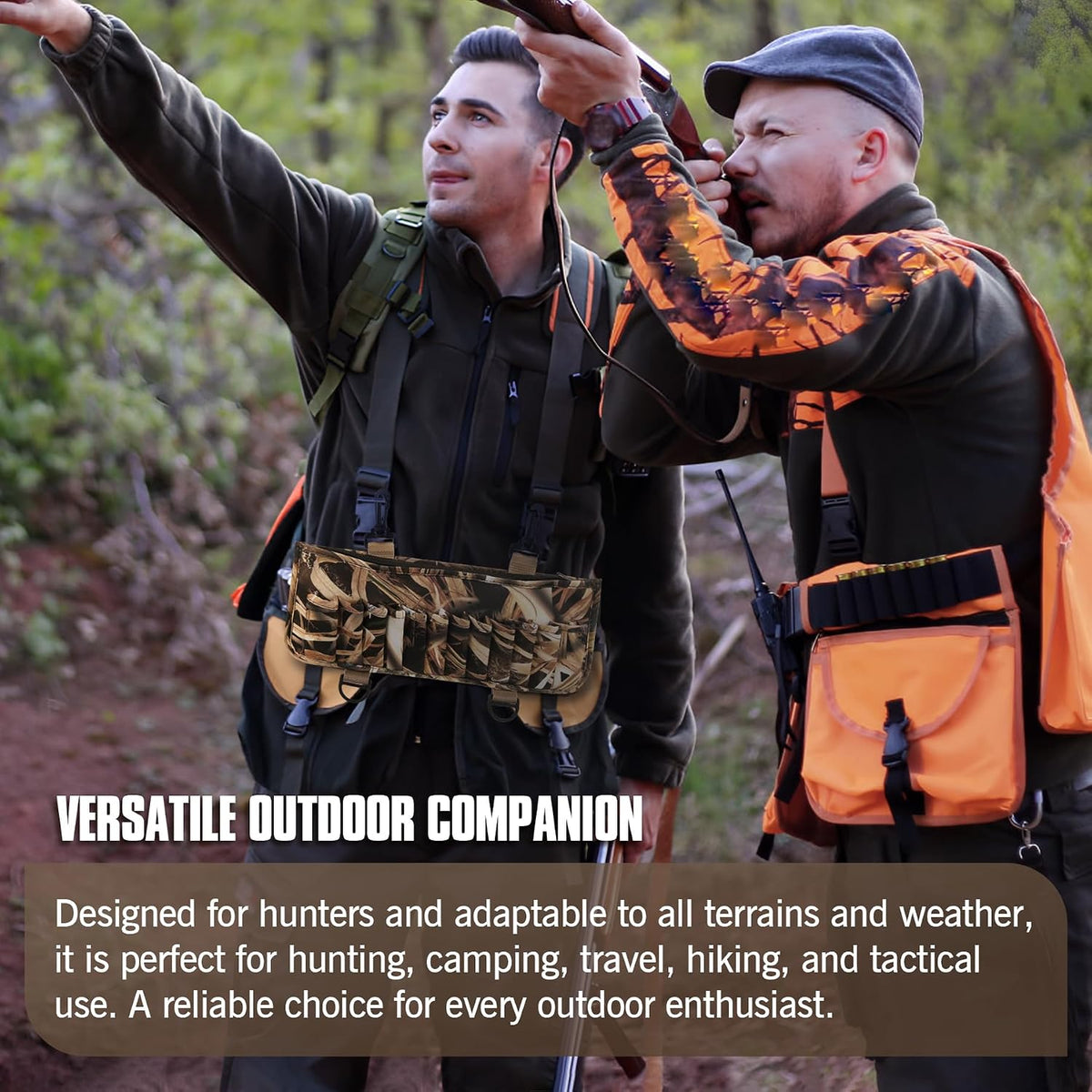 Waders Shell Holder with 24 Loops and 1 Big Pocket, Camo Wader Shell Clip for Hunting