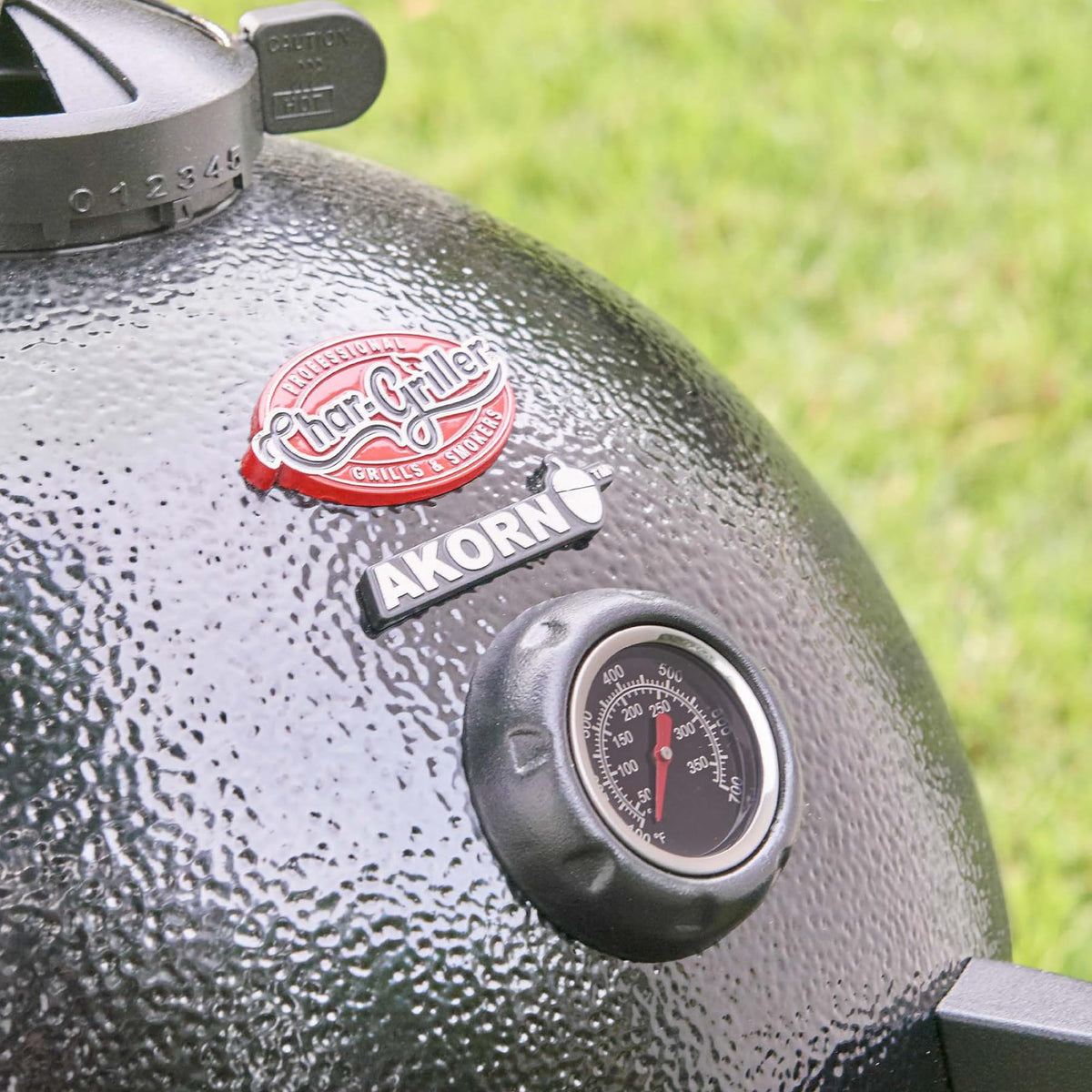 Char-Griller AKORN Jr. Portable Kamado Charcoal Grill and Smoker, Triple-Wall Insulated Steel with Cast Iron Grates and Locking Lid, 155 Sq. In. Cooking Area, Ash