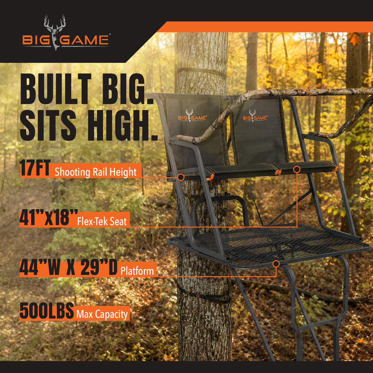 BIG GAME Ladder Tree/Tripod Stand for Hunting Deer