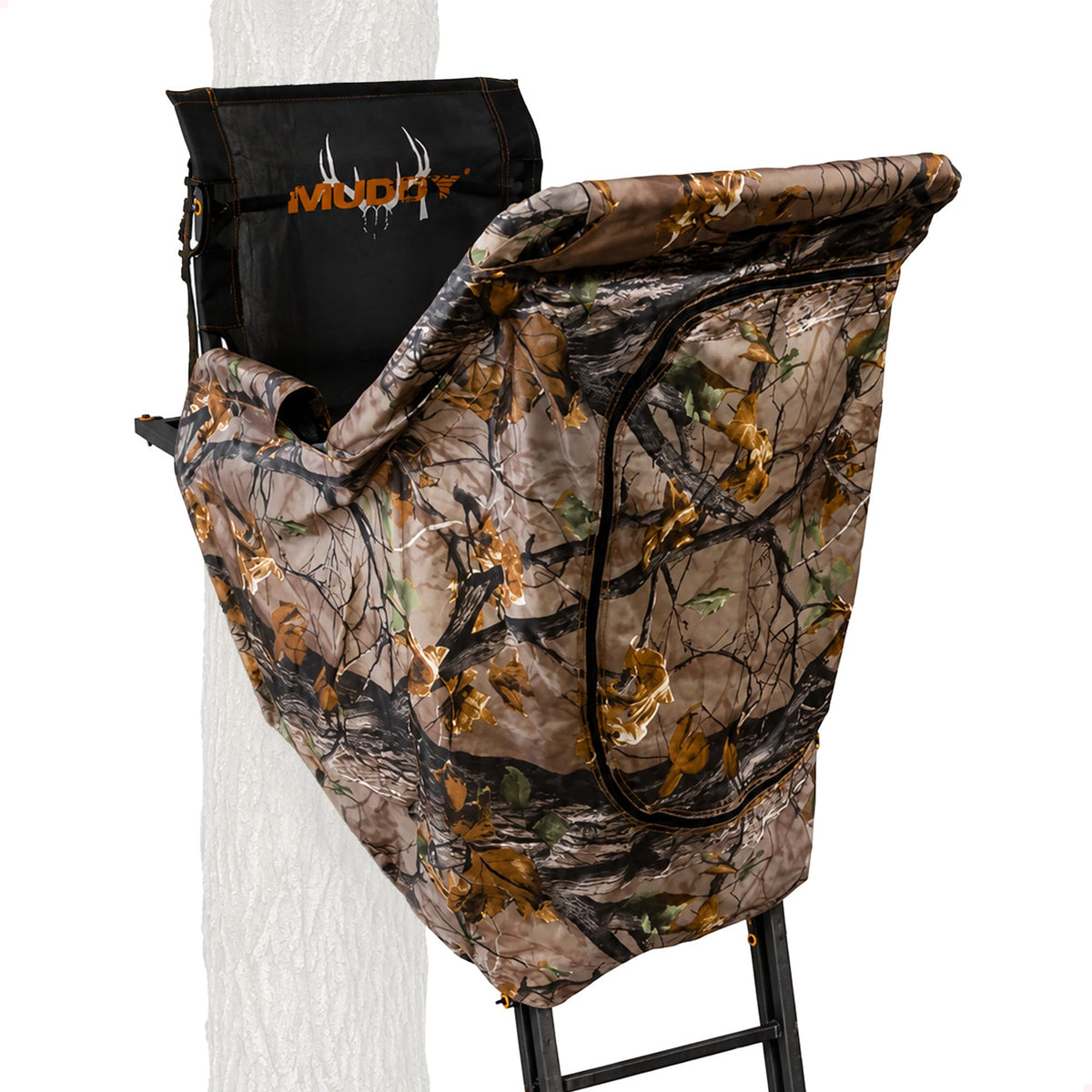 Muddy Outdoor Hunting Climbing Ladder, Tree Stand with Flex-Tek Seat and Steel Frame