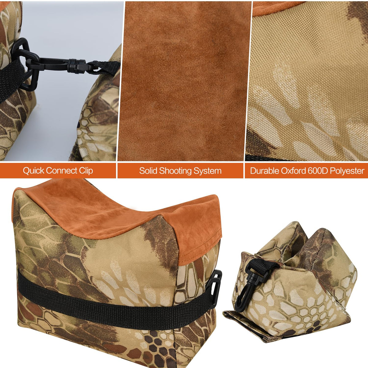 Rest Bags, Unfilled Rest Front & Rear Support Sandbag Stand Holders (Bags Come unfilled)