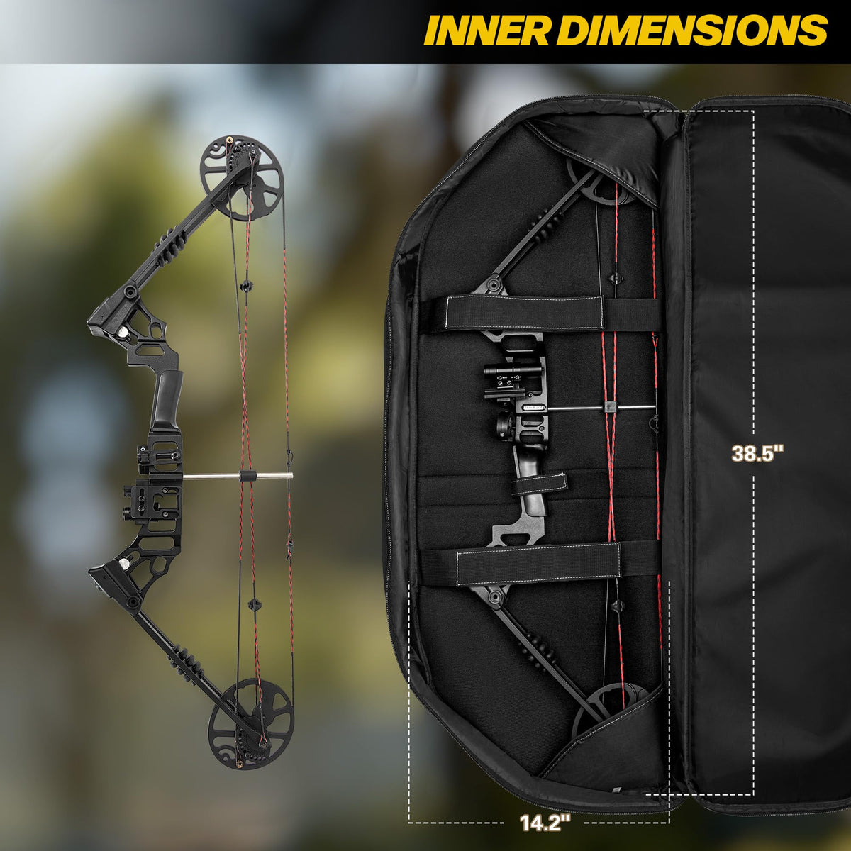 Soft Bow Case, Compound Bow Bag with Arrow Pocket