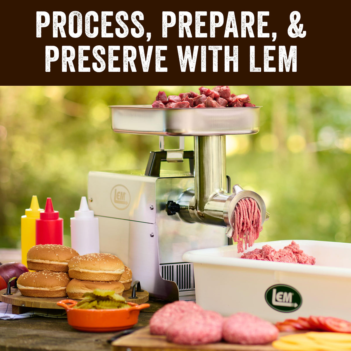 LEM Products BigBite #8 Meat Grinder, Electric Meat Grinder