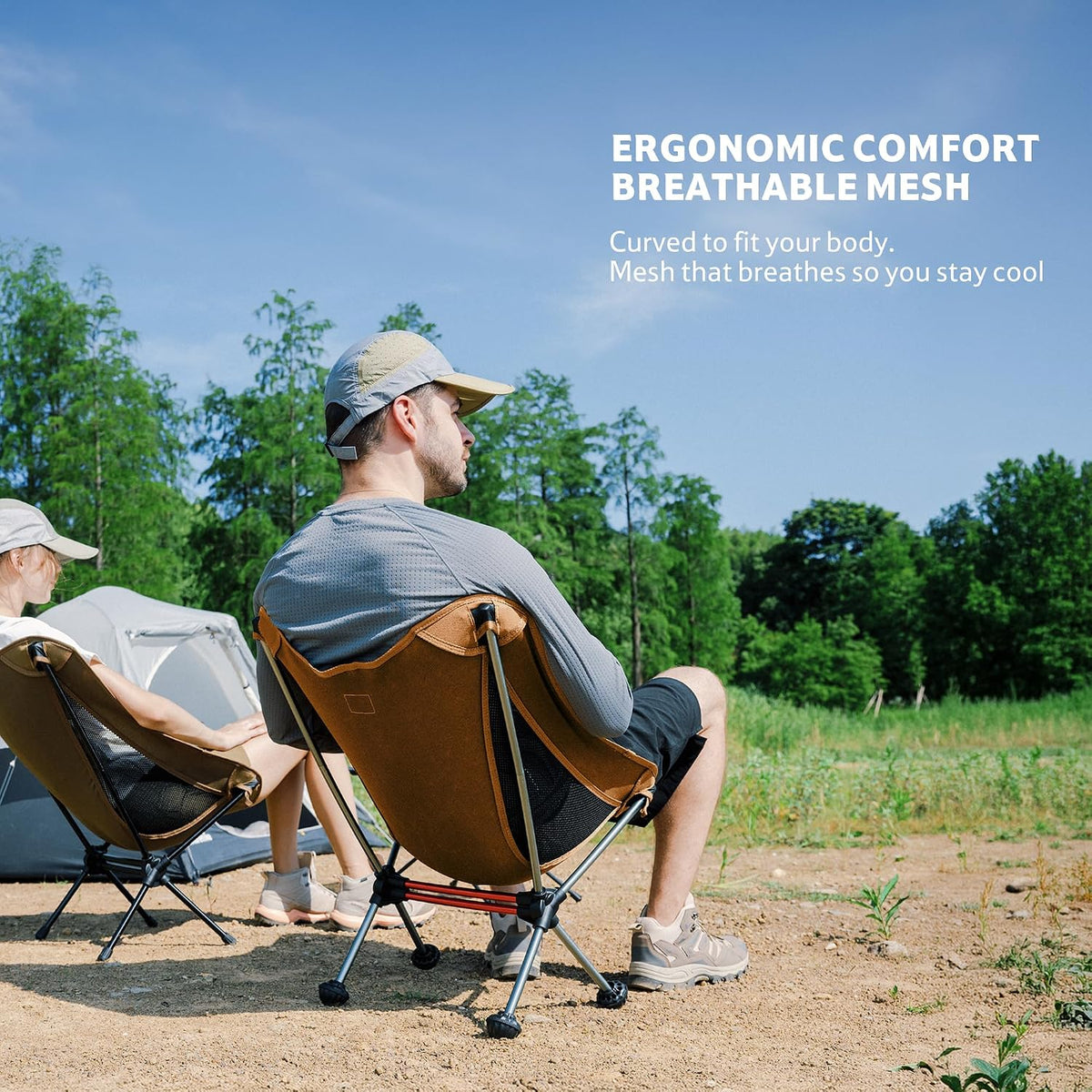 Naturehike YL08 Ultralight Camping Chair — Only 2.12 LBS, Anti-Sinking Feet