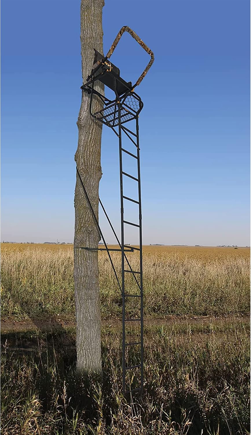 Muddy Outdoor Hunting Climbing Ladder, Tree Stand with Flex-Tek Seat and Steel Frame