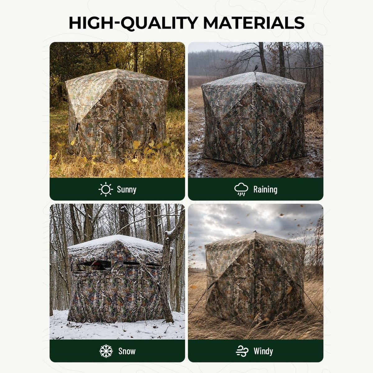 TIDEWE Hunting Blind, 270°/360° See Through Ground Blind
