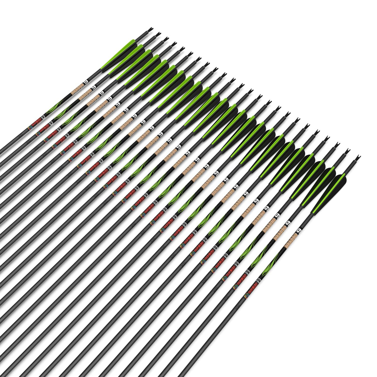 Sanlida Dragon 10/9/8 Hunting Carbon Arrows for Compound Bows, 12/24 PCS