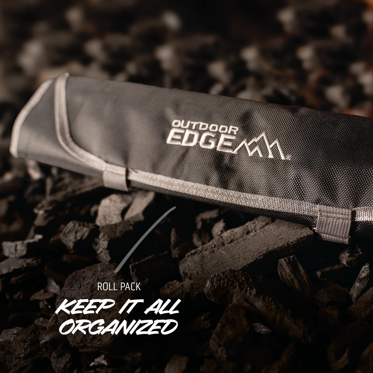 OUTDOOR EDGE ErgoMax 6-Piece Professional Game Processing Knife Set - Caping & Boning Knives, Skinning Knife, Butcher, Elite Big Game, Elk & Deer Hunting Gear, Perfect Field Dressing Knife Set