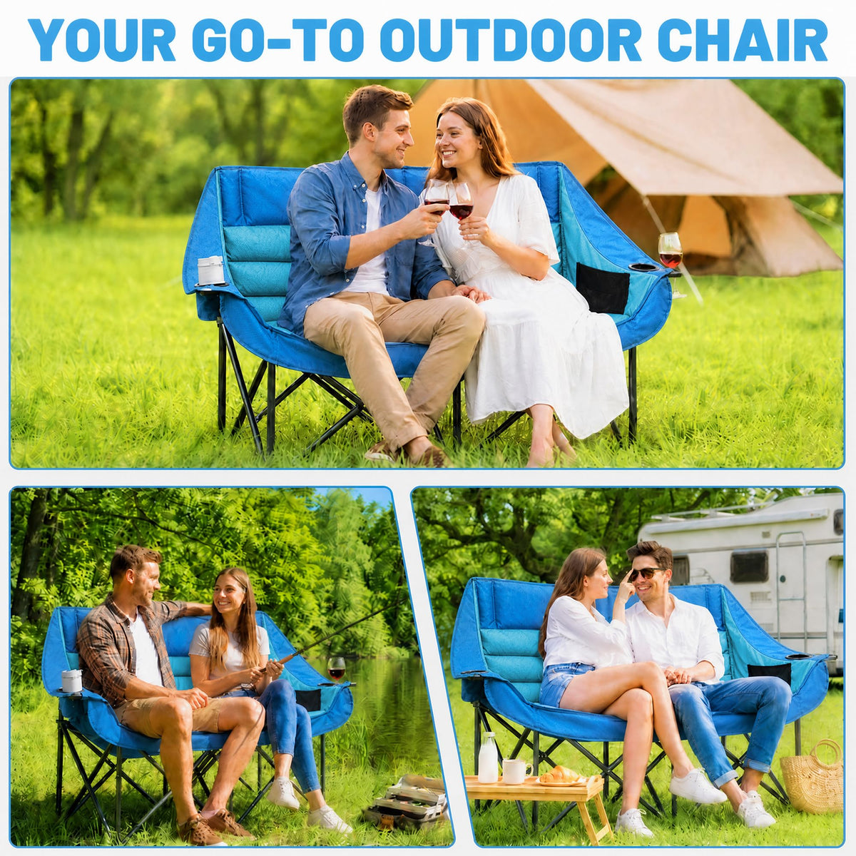 Youtanic Oversized Camping Chair, Portable Folding Camping Chairs