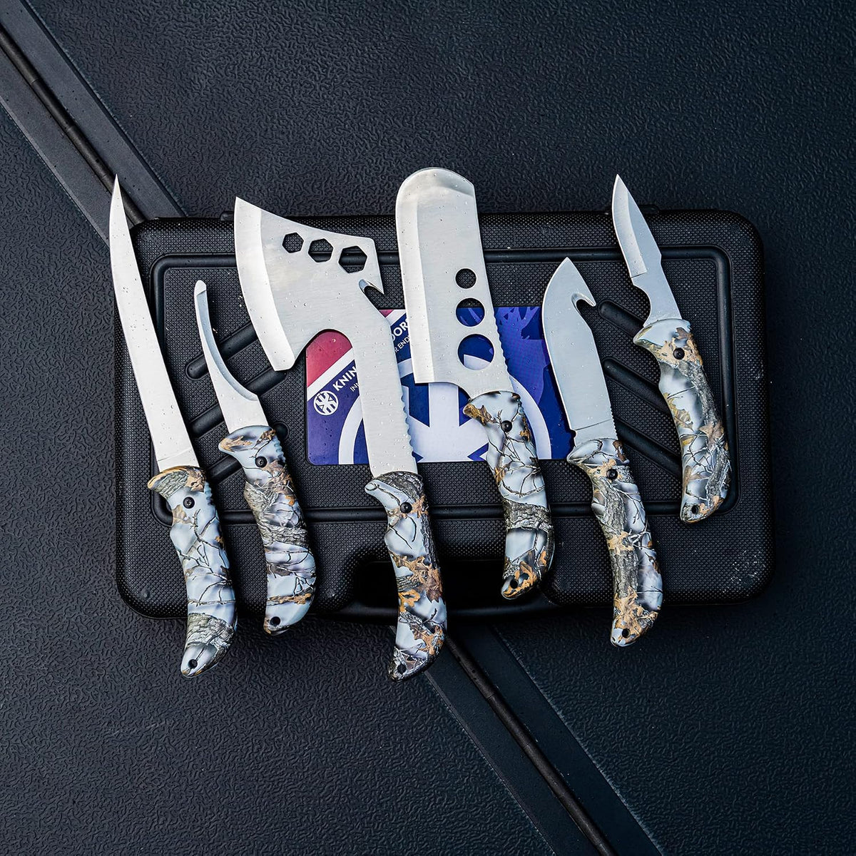 KNINE OUTDOORS Hunting Deer Knife Set Field Dressing Kit