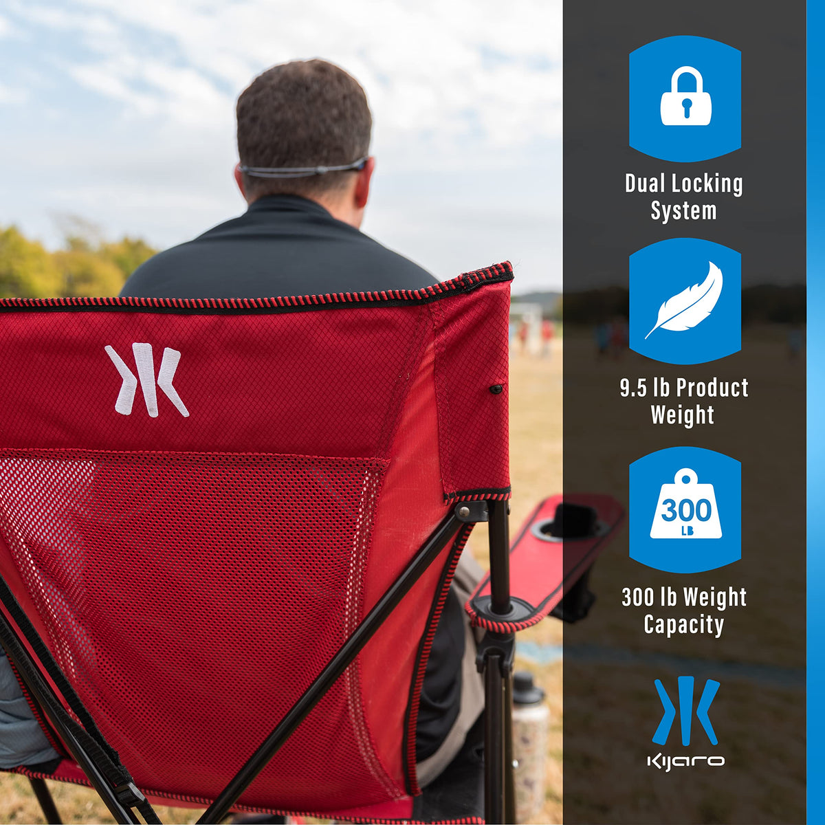 Kijaro Dual Lock Chair Color: Victoria Desert Orange