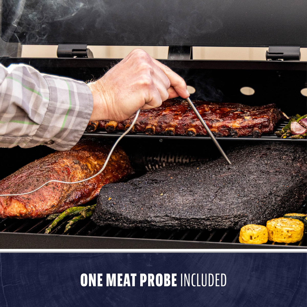 Pit Boss 500 FB2 Series Wood Pellet Grill & Smoker with Flame Broiler and LCD Digital Controller, 518-Sq. In. Cooking Space, 180°F to 500°F Temperature Range, Meat Probe, 5 lb. Pellet Hopper, Black