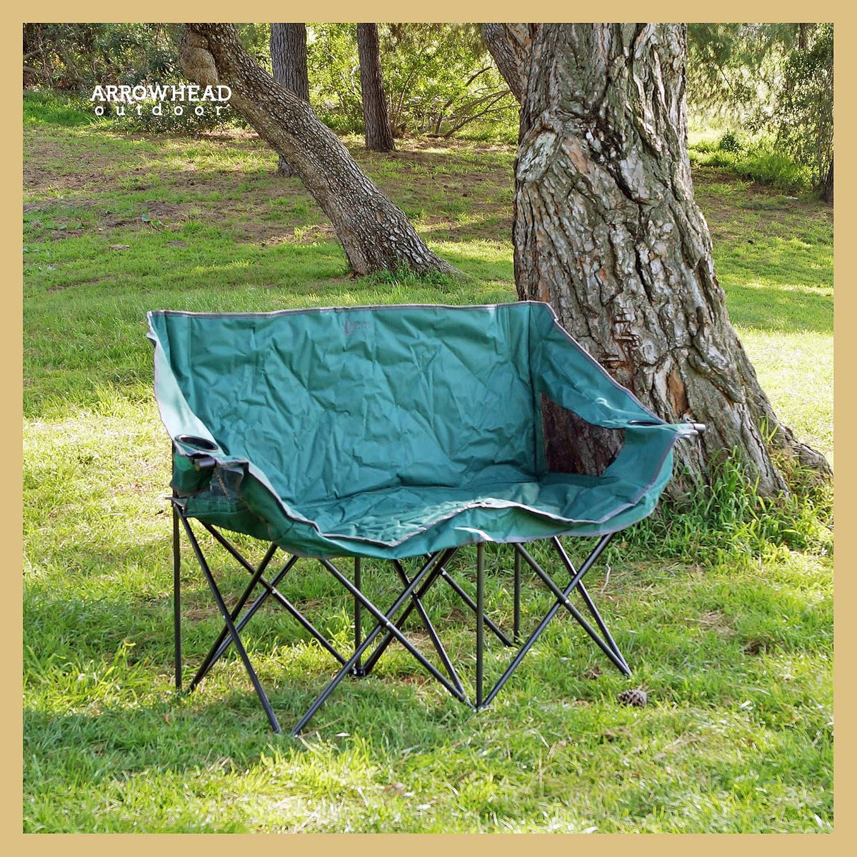 ARROWHEAD OUTDOOR Portable Folding Double Duo Camping Chair Loveseat