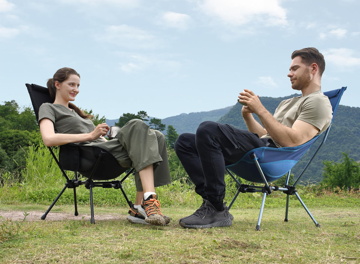 MARCHWAY Lightweight High Back Folding Camping Chair with Head Support