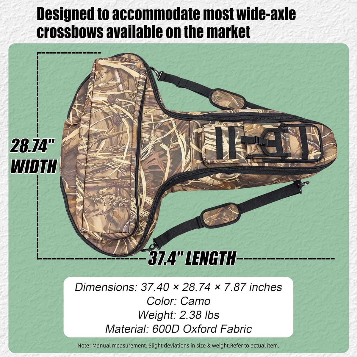 38" Soft Crossbow Case with Backpack Straps, Padded