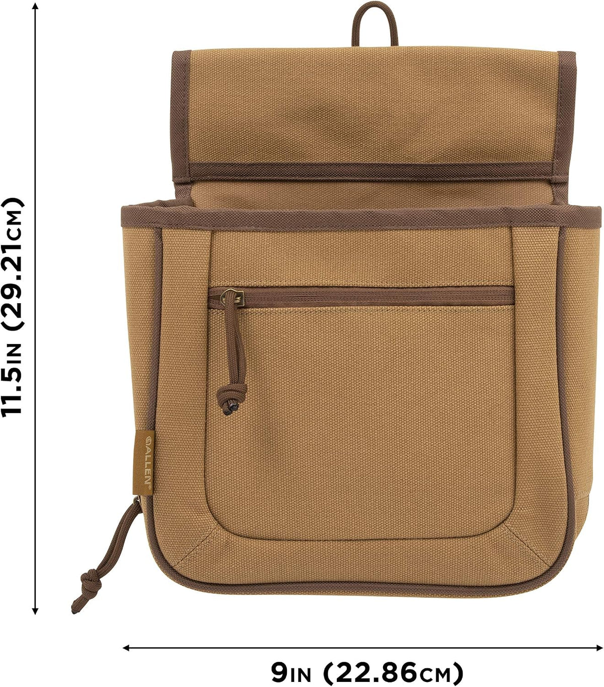 Allen Company Rival Double Compartment Shell Bag & 52" Waist Belt, Tan