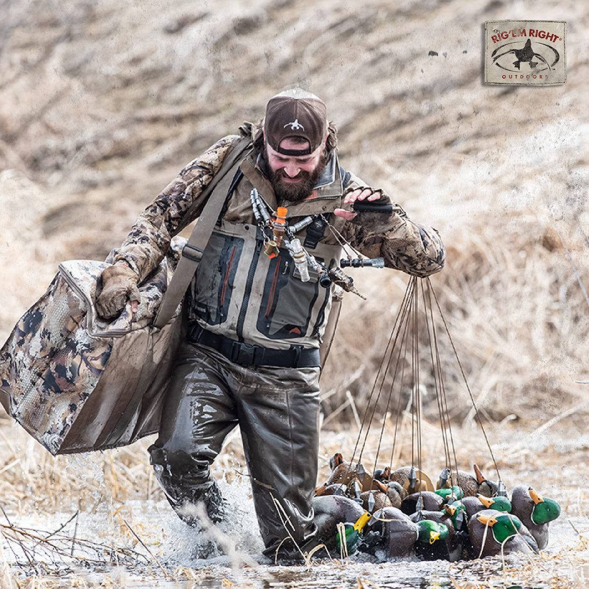 Rig'Em Right Waterfowl Pre-Rigged Xtreme Coated Tangle Free Cable Decoy Anchors for Duck Hunting