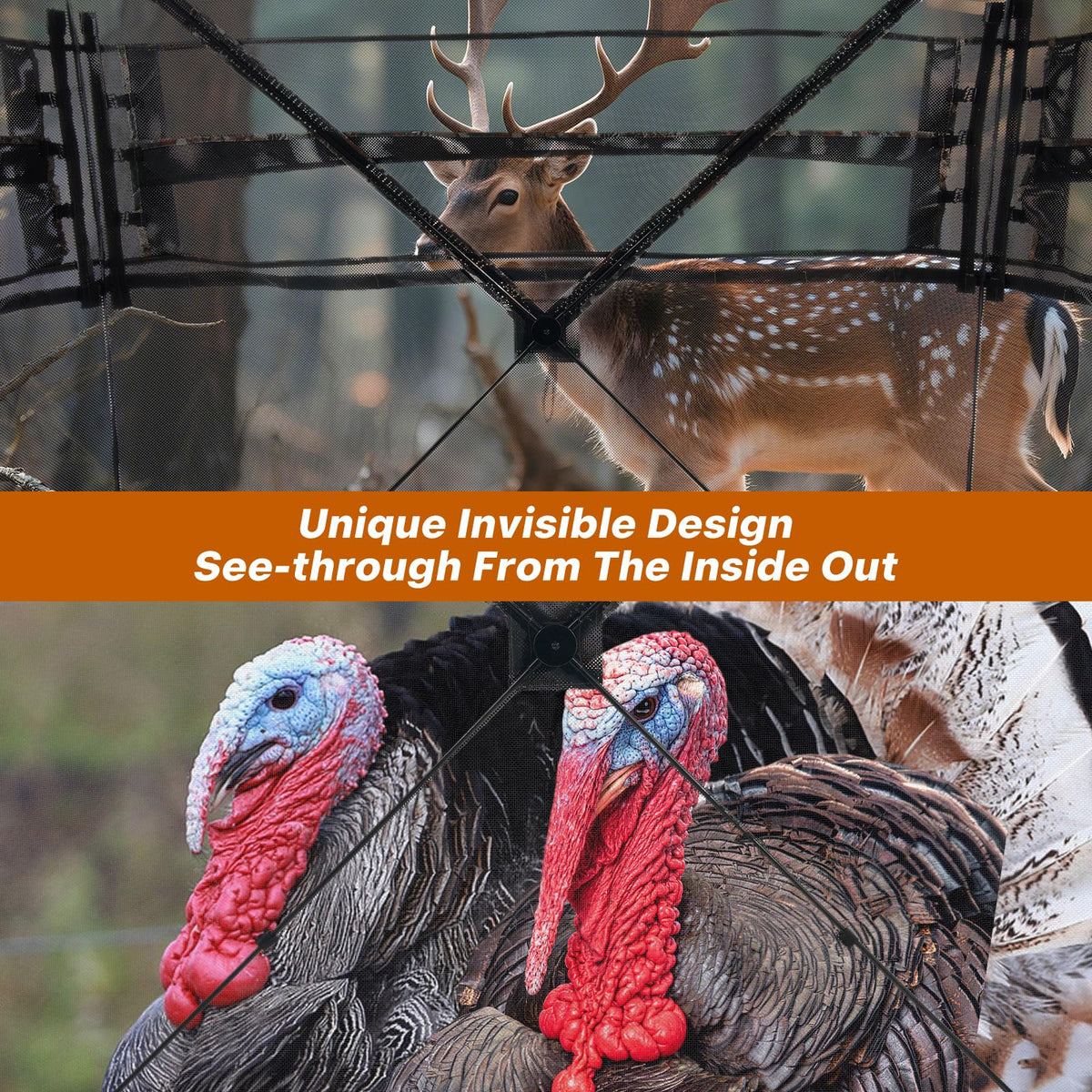 TLC Sport Hunting Blind, 270°/360° See Through Ground Blind for 2-4 Person
