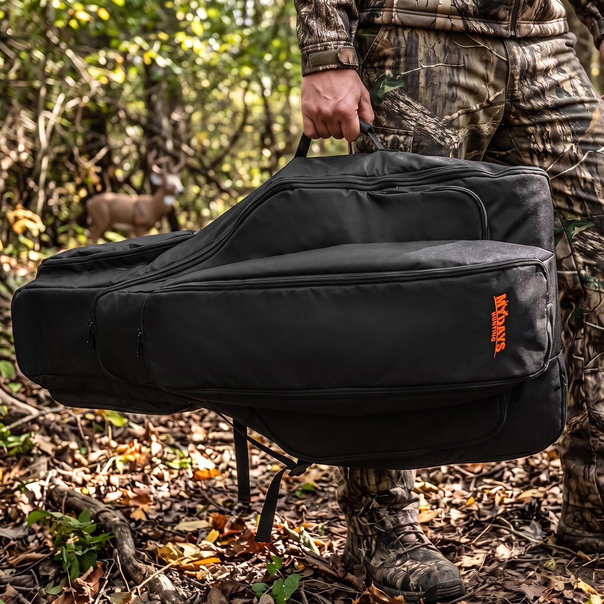MYDAYS Soft Crossbow Case, Narrow-limb Crossbows Backpack, Soft Shell Padded Archery Gear Bag, Water Resistant Narrow Archery Bow Carrier Bag for Outdoor Hunting Shooting