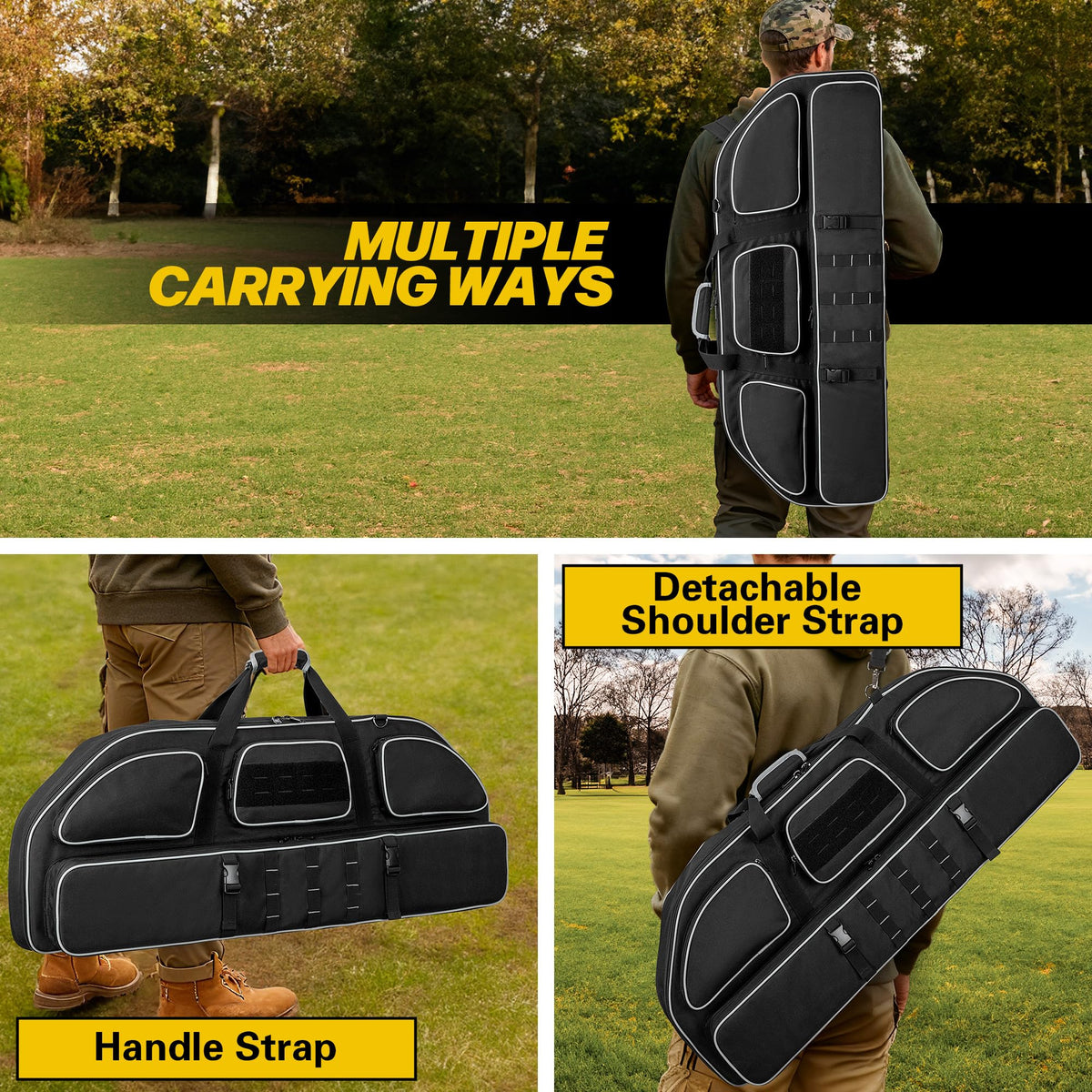 Soft Bow Case, Compound Bow Bag with Arrow Pocket