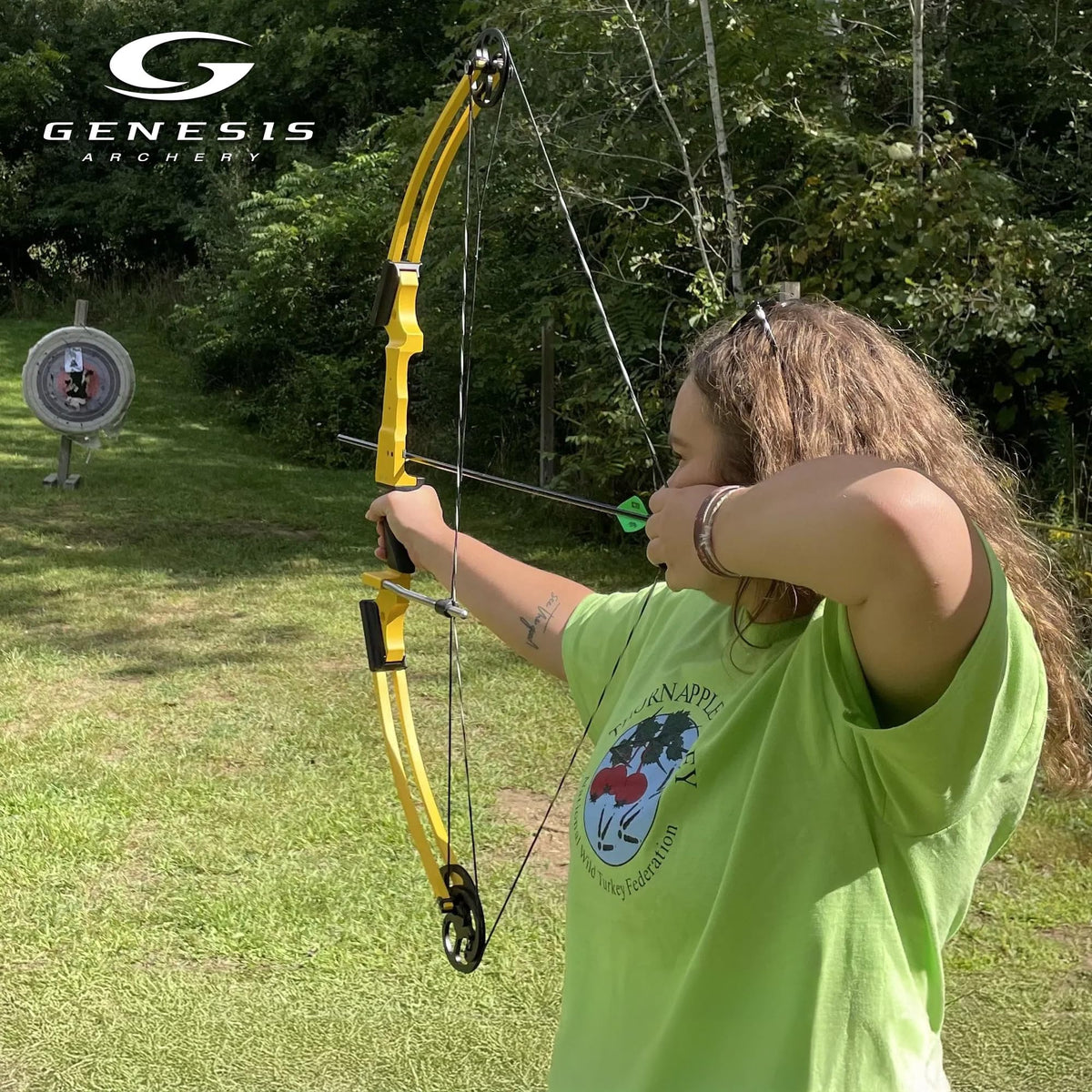 Genesis Archery Original Lightweight Compound Bow with Adjustable Aluminum Riser, 15"-30" Draw Length, 10-20 lb Draw Weight, for Kids and Adults, All Skill Levels