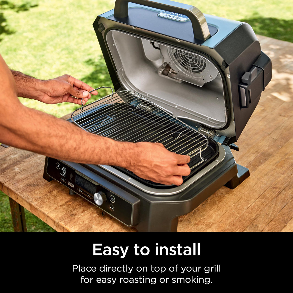 Ninja Woodfire ProConnect Premium XL Outdoor Grill & Smoker, Black & Gold