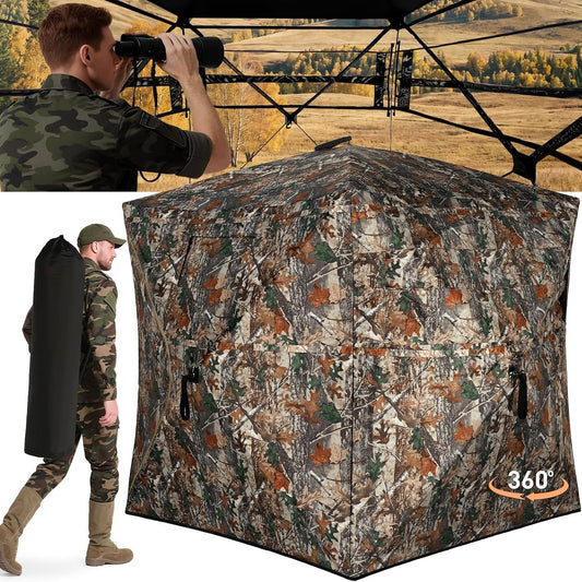 TLC Sport Hunting Blind, 270°/360° See Through Ground Blind for 2-4 Person