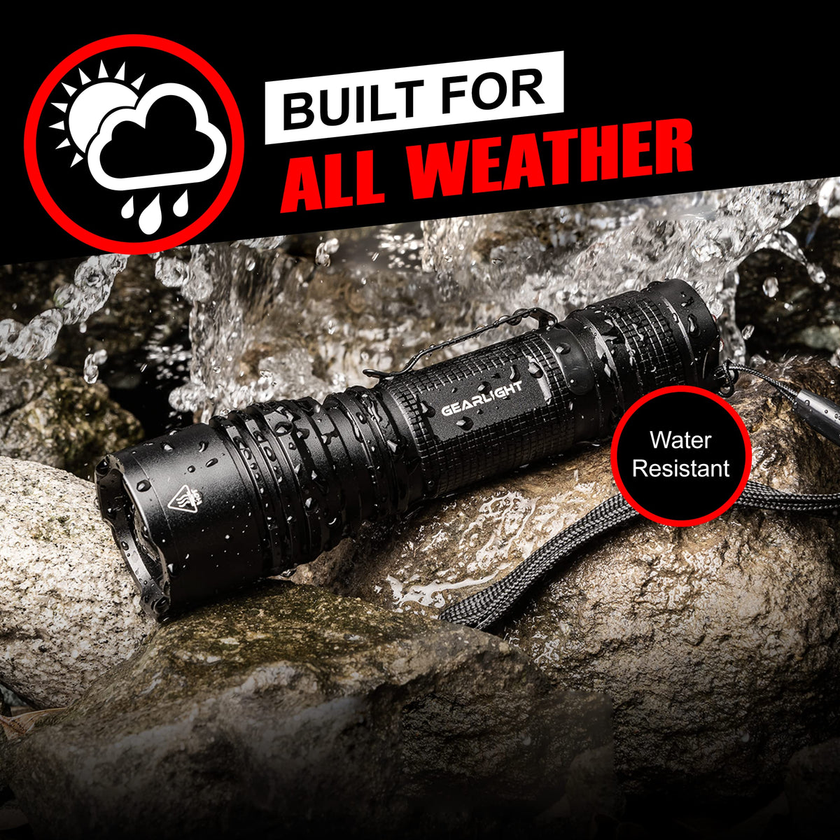 GearLight TAC LED Flashlight Pack - 2 Super Bright, Compact Tactical Flashlights with High Lumens for Outdoor Activity & Emergency Use - Gifts for Men & Women - Desert Tan