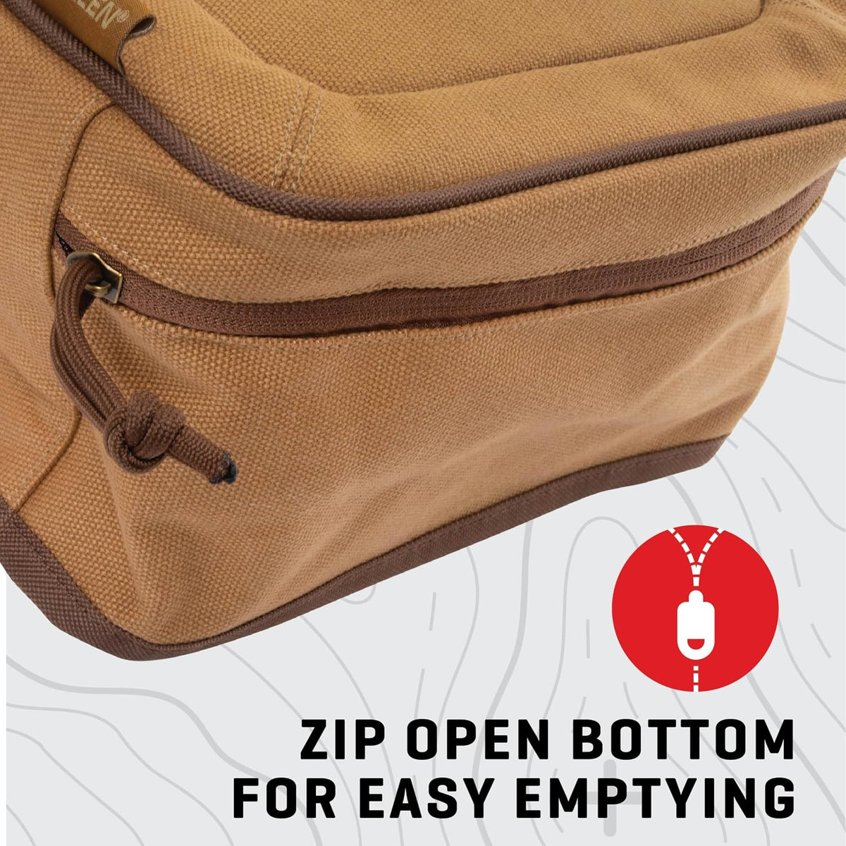 Allen Company Rival Double Compartment Shell Bag & 52" Waist Belt, Tan