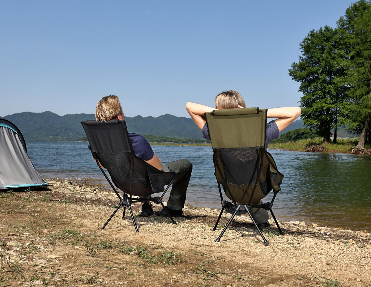 MARCHWAY Lightweight High Back Folding Camping Chair with Head Support
